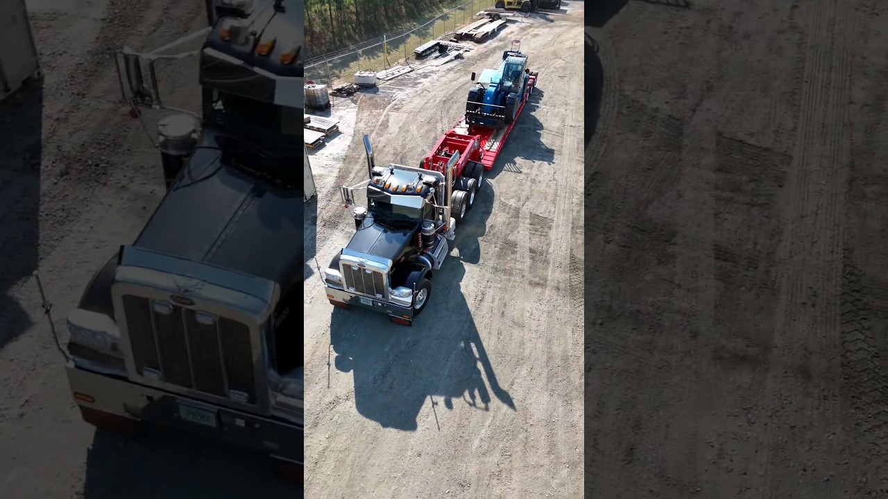 #trucking #heavyhaul #heavyequipment #lowboy #construction