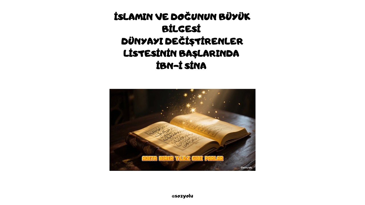 islamın ve doğunun büyük bilgesi dünyayı değiştirenler listesinin başlarında İBN İ SİNA