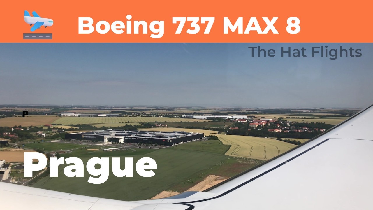 Boeing 737 MAX 8 (OK-SWD) Landing, Prague (PRG) | SmartWings QS2511 | POV Window View 4K
