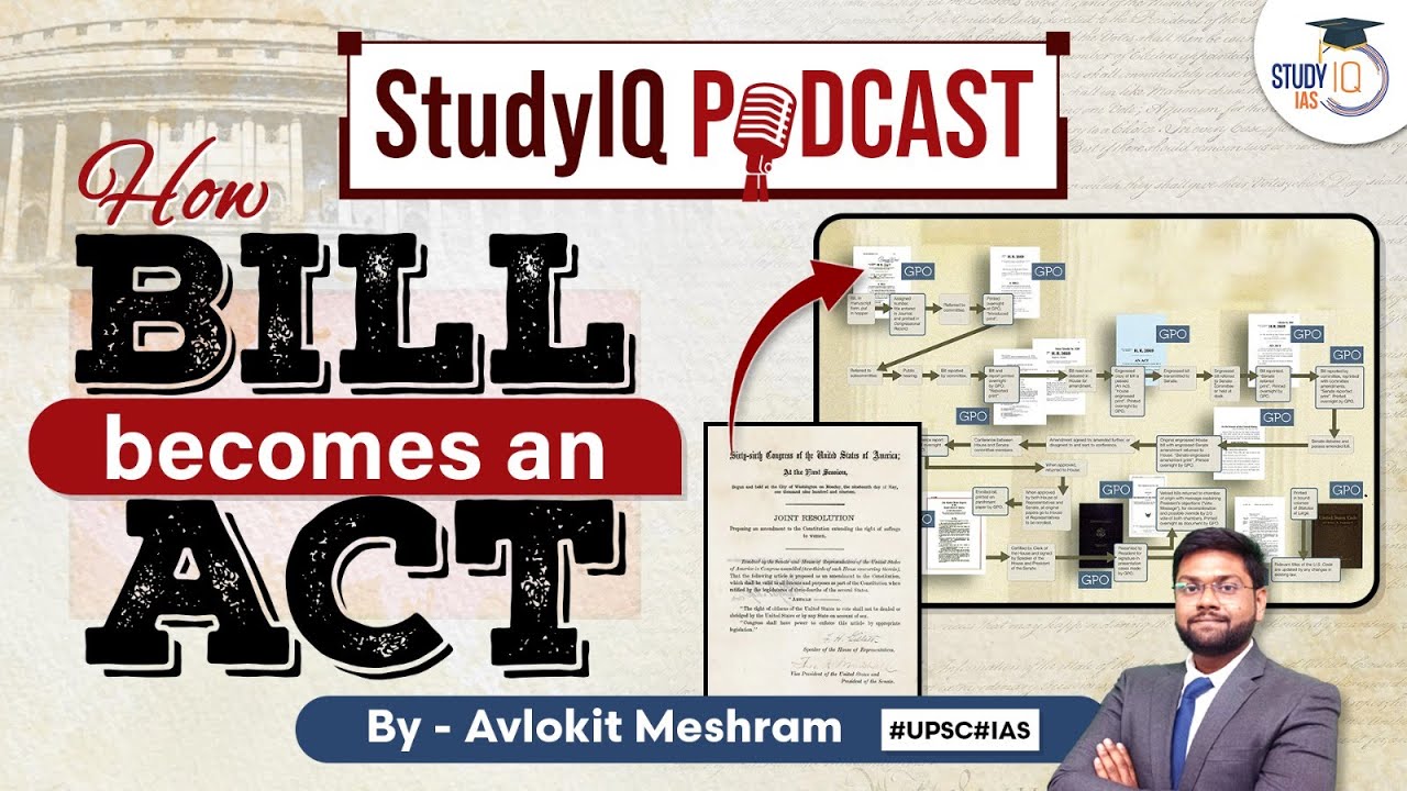 How a Bill Becomes an ACT: StudyIQ Podcast Episode 50 for UPSC GS Paper 2 | StudyIQ IAS