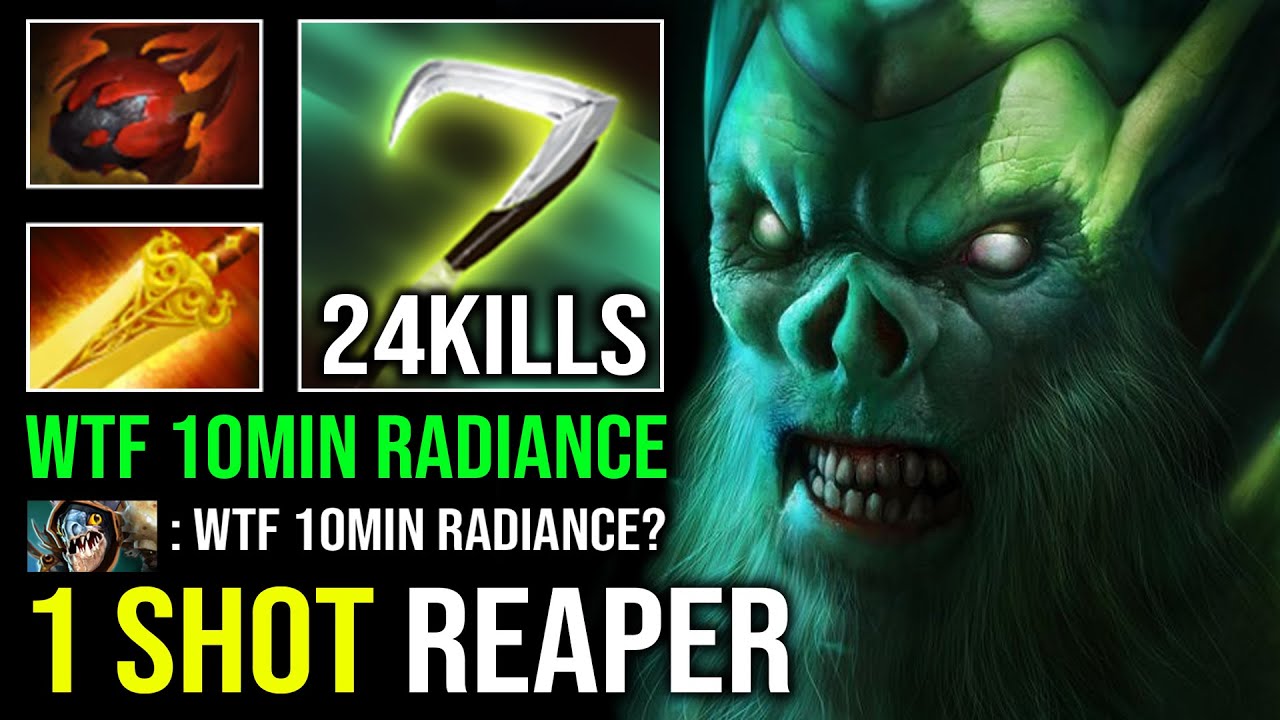 WTF 10Min Radiance 1 Shot Reaper Unlimited Skill Spam Max HP Regen Necrophos Dota 2