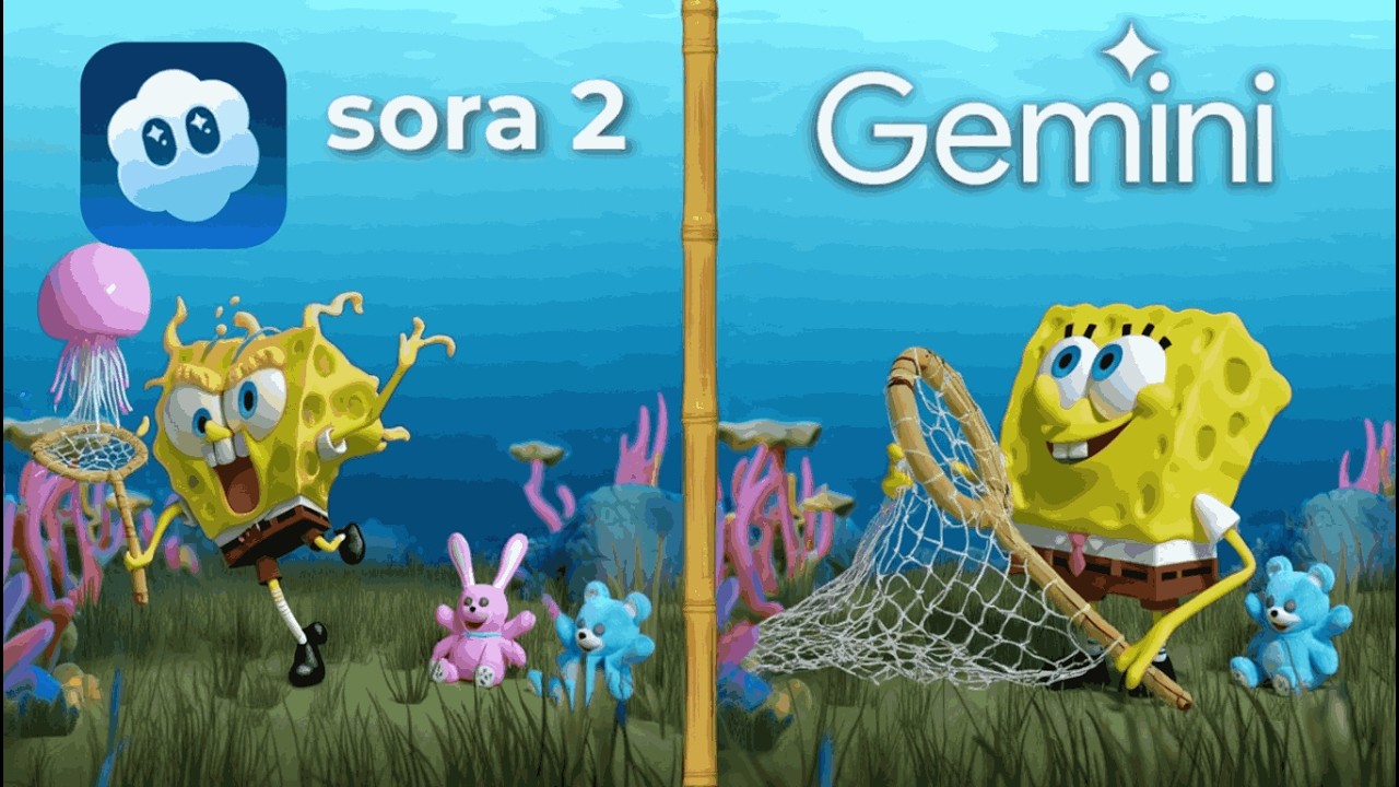 Sora 2 vs Gemini Remakes Classic Scenes from SpongeBob SquarePants