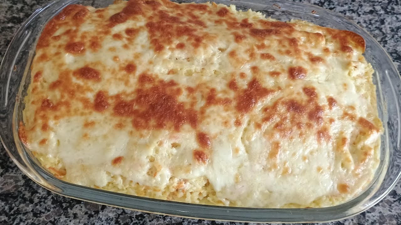 Arroz de forno com fricassê de frango 🧓😋