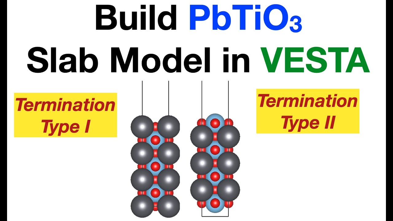 Build Perovskite Slab Model in VESTA (two termination options)