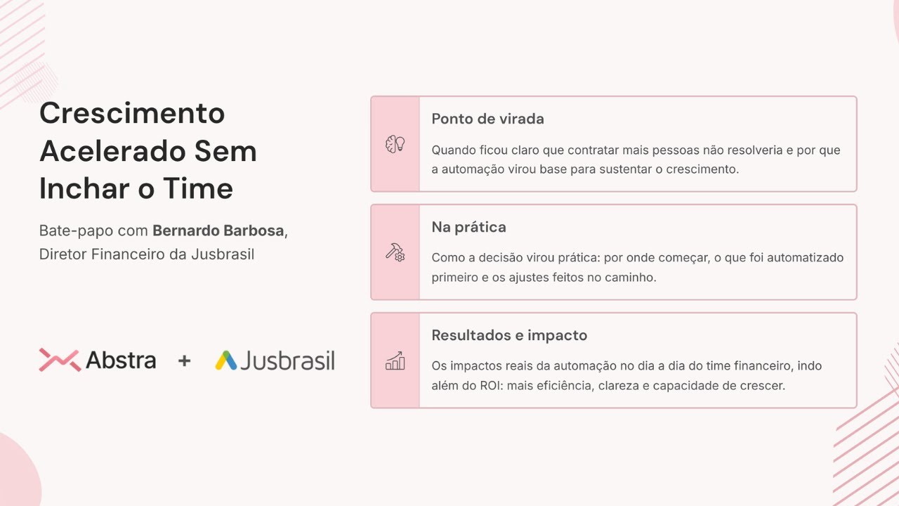 Do “apagar incêndio” ao estratégico: a virada do financeiro na Jusbrasil