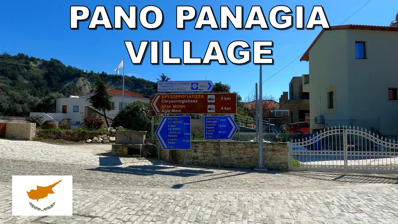 DRIVING through PANO PANAGIA VILLAGE in CYPRUS 4K (60fps)
