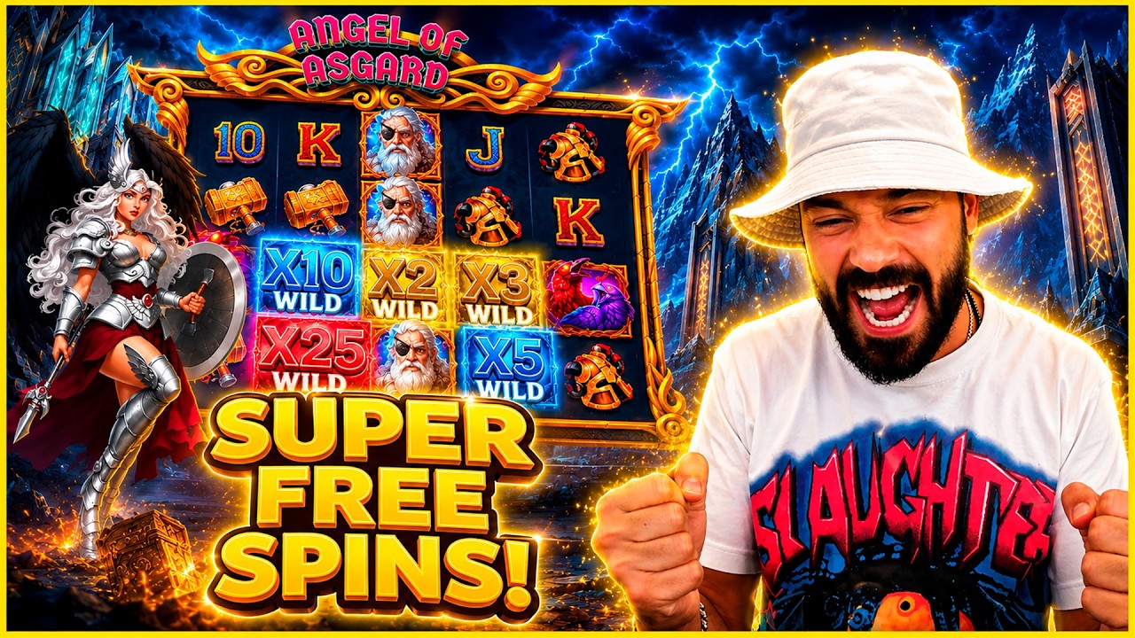 SUPER FREE SPINS on ANGEL OF ASGARD! ⚡