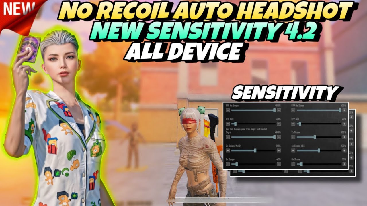 NEW UPDATE SENSITIVITAS PUBG MOBILE 4.2 AIM AKURASI TERBAIK ALL DEVICE LAYOUT 5 FINGGER