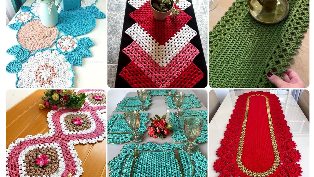 LATEST BEAUTIFUL & ATTRACTIVE CROCHET HANDMADE TABLE RUNNER DESIGN IDEAS TUTORIAL 2026
