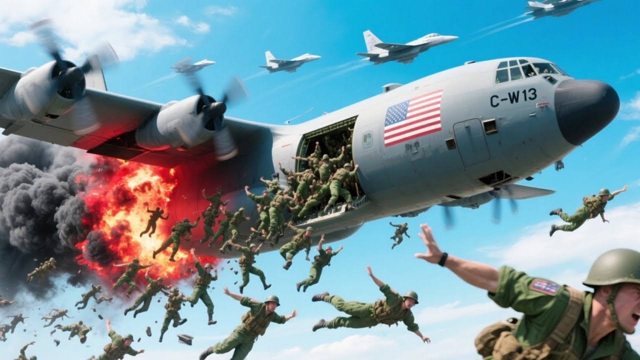 2 минуты назад американский самолет C-130, несущий 6000 тонн бомб, был уничтожен российским истребит
