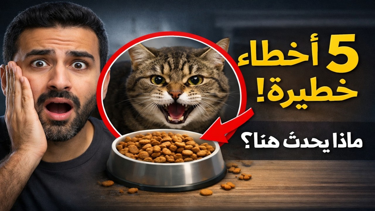 قطتك تطلب الأكل وصحنها مليان؟ 🙀 أنت ترتكب هذه الأخطاء الـ 5 بدون ما تدري!