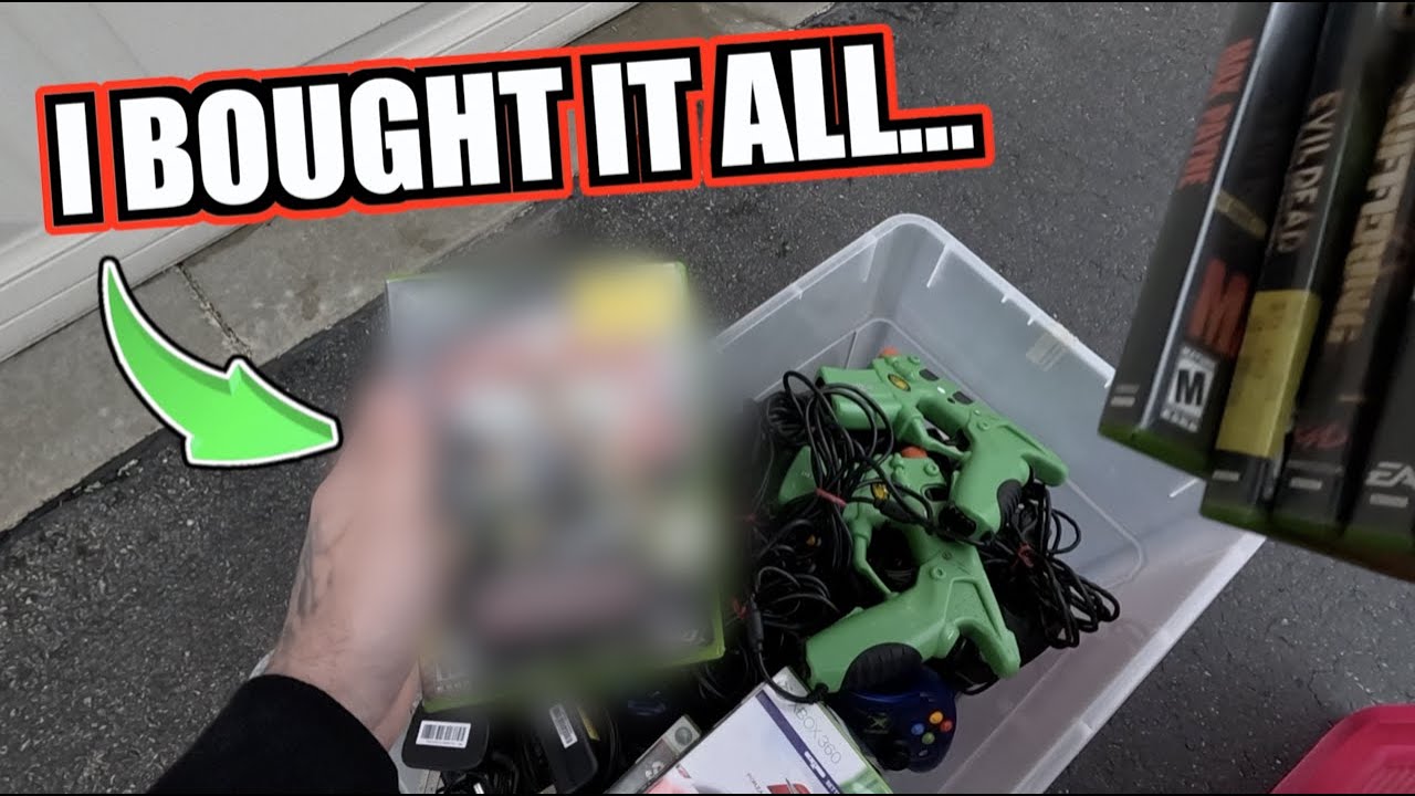 Tote FULL of RARE XBOX GAMES?! / Live Video Game Hunting
