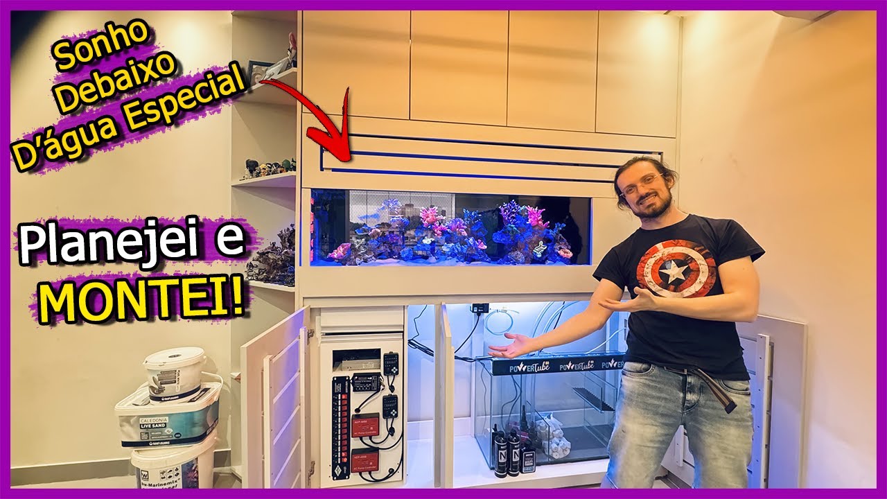 Montei um Aquário Marinho de 250 Litros com Corais ARTIFICIAIS! - Sonho Debaixo D'água Especial