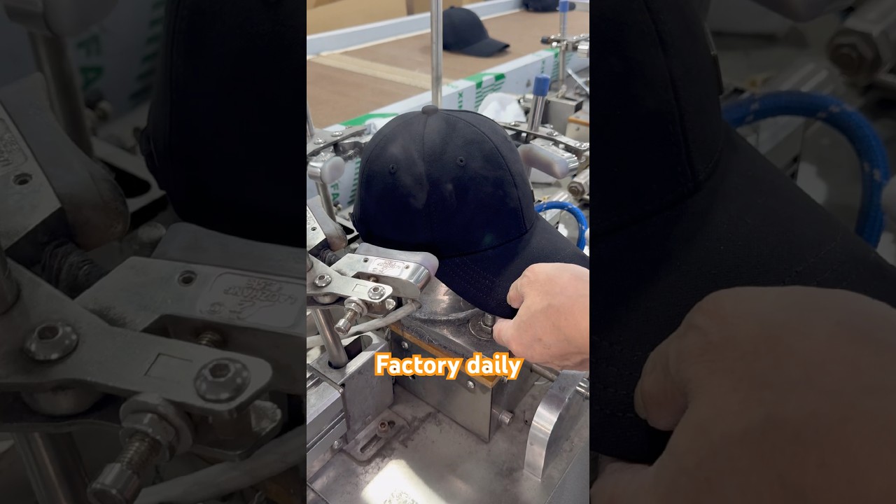Steaming the custom baseball cap
