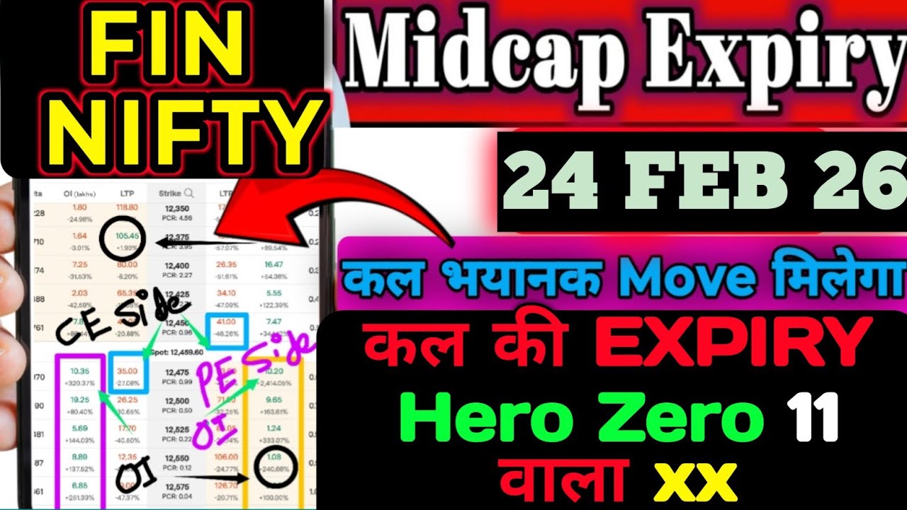 Tomorrow Market Prediction!! Midcap Nifty Expiry Prediction !! FIN Nifty Tomorrow Prediction!! 