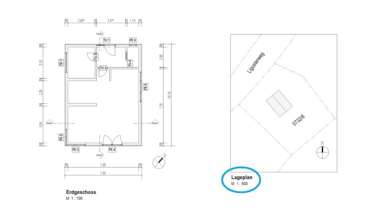 Revit - einfacher Lageplan