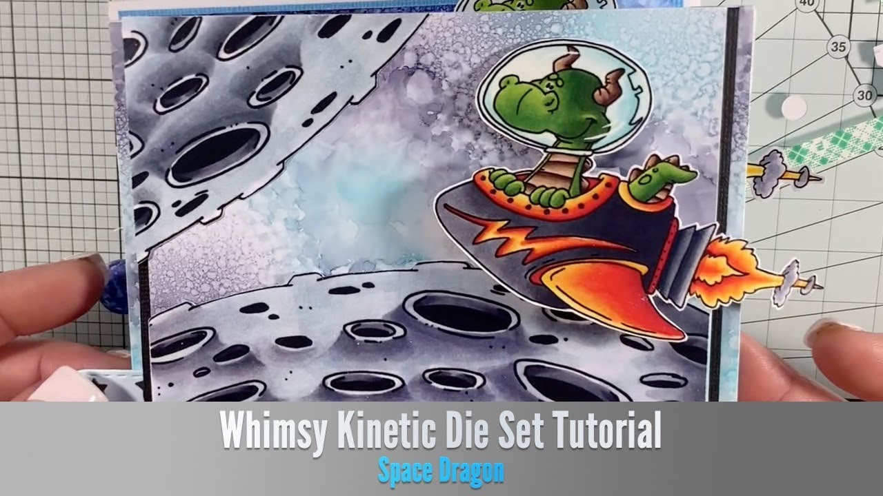 Whimsy Kinetic Die Tutorial - Space Dragon Card