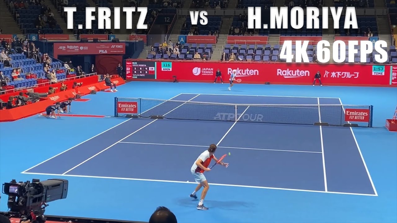 楽天オープン 2022 優勝フリッツ vs 守屋宏紀  / Taylor Fritz Court Level - Tokyo 2R  [4K 60fps]