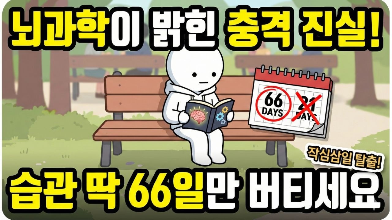 의지력 문제가 아닙니다! 뇌과학이 증명한 습관 형성의 골든타임 '66일'의 비밀