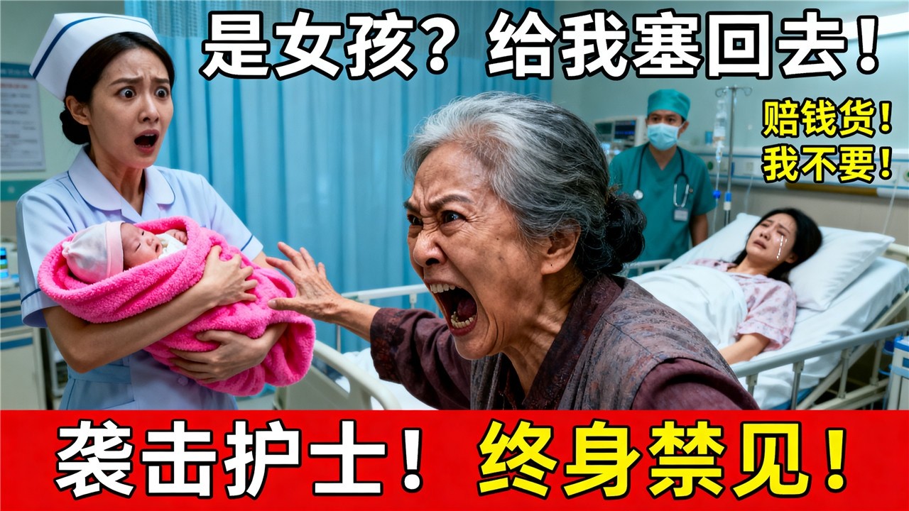 华人大妈硬闯产房见孙女是女孩当场崩溃！狂骂