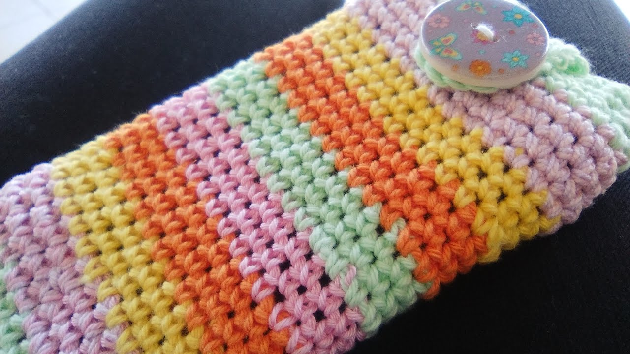 PORTACELLULARE COVER UNCINETTO TUTORIAL PRINCIPIANTI