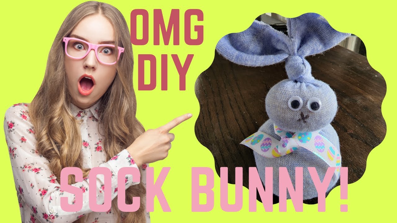 HOW TO CRAFT SOCK BUNNY IN 5 MINUTES DOLLAR TREE TUTORIAL
