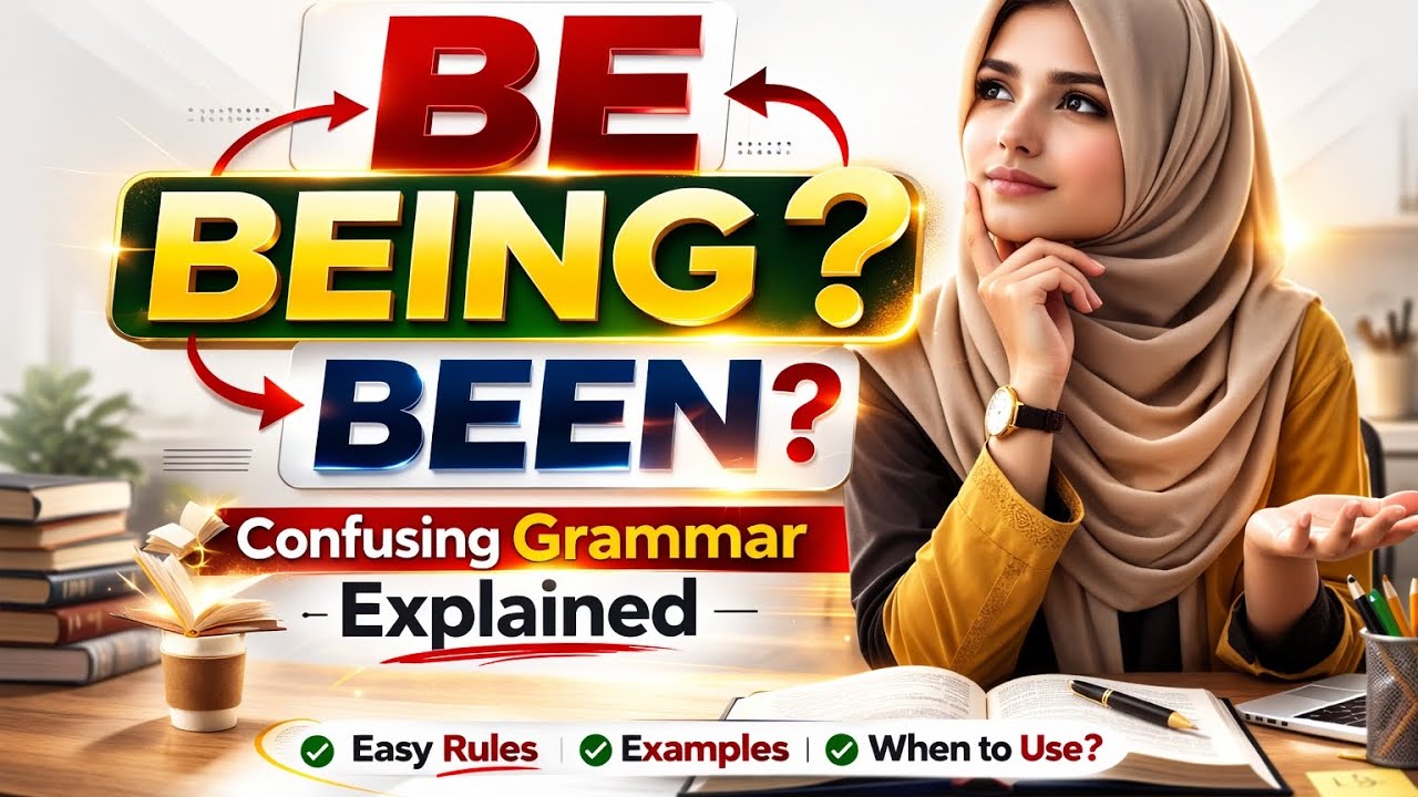 BE vs BEING vs BEEN | Most Confusing Grammar Explained Easily @FarooquiClasses  #englishgrammar 