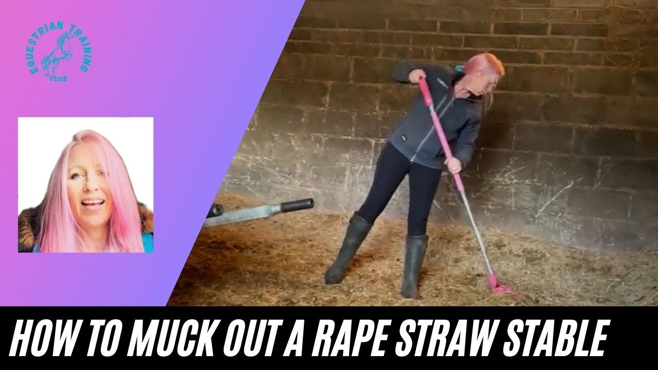 How to muck out a deep littered 'chopped rape straw' stable / bed chopped