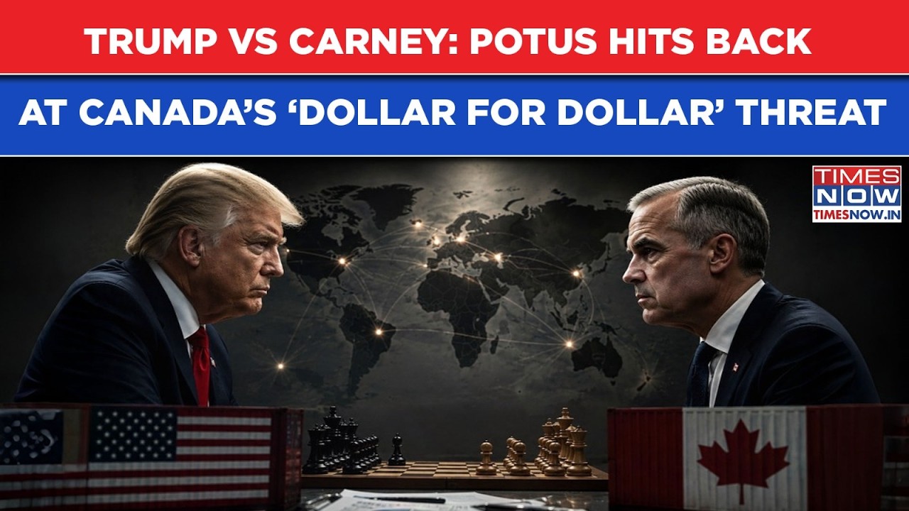 Trump Slams Carney With &lsquo;State Benefits&rsquo; Jibe After Canada&rsquo;s &lsquo;Dollar For Dollar&rsquo; Threat | WATCH
