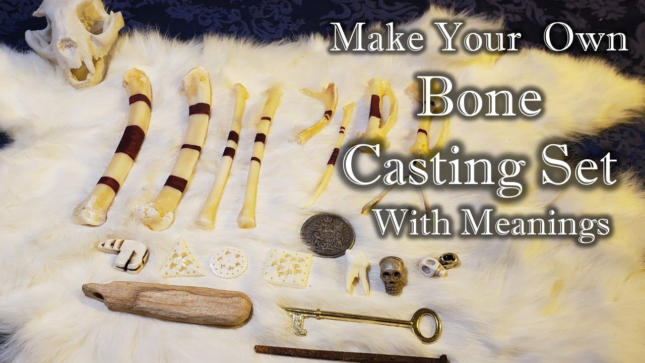 Make your own Bone Casting Set, Painting bones, bone casting with meanings, Pagan crafting