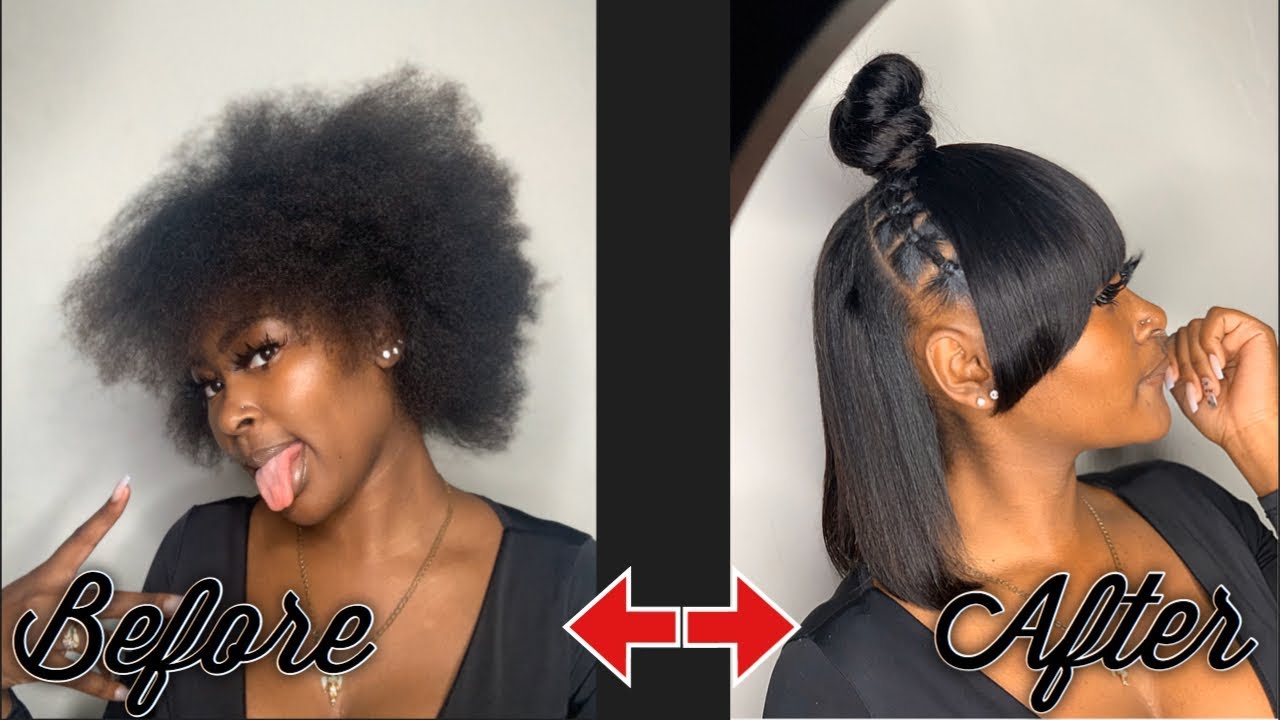 Top Knot Bun + Bang + Bob + RubberBand Method All In One