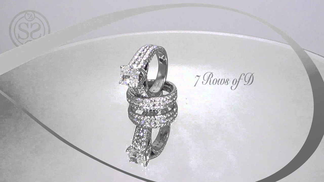 Custom 2 Carat Radiant Cut Diamond Engagement Ring & Wedding Band