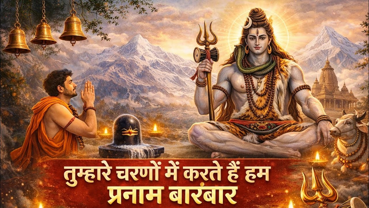 सुबह-सुबह सुनिए भोलेनाथ का प्यारा भजन 🙏 तुम्हारे चरणों में करते हैं हम प्रणाम  | Shiv Bhajan 2026