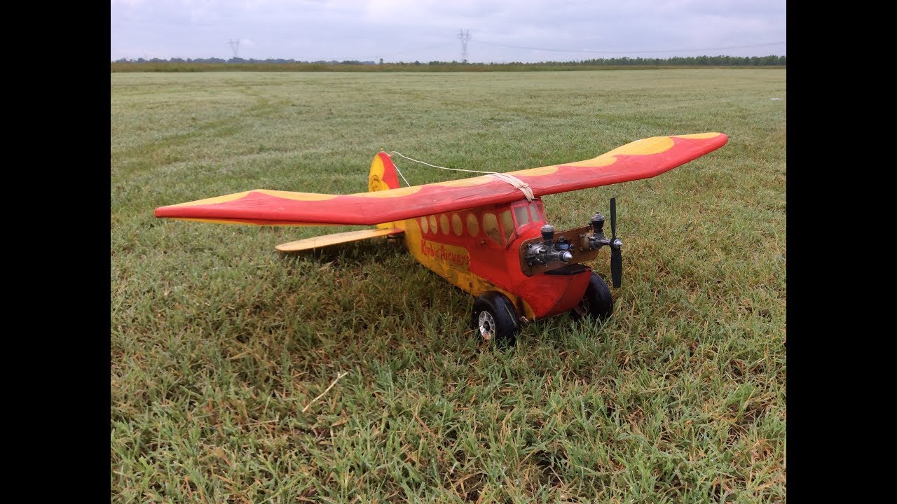 R/C Lazy Bee powered by two Cox .049 Space Bug Engines