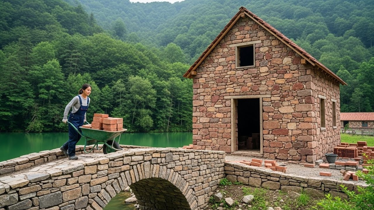 120 Days Building a Red Brick House on the Lake — Finally Bathing in Peace