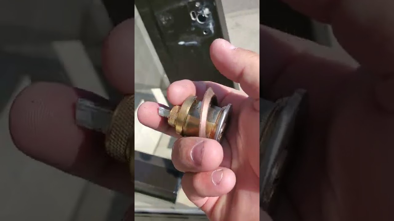 Storefront lock removal with panic bar exit device. Rekey a Rim Lock at Jimmy John's in Ann Arbor