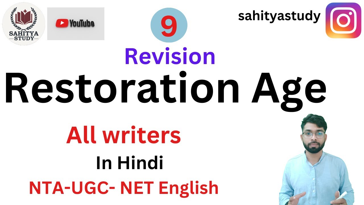 Revision English literature : Restoration age all writers and major works || UGC NET English