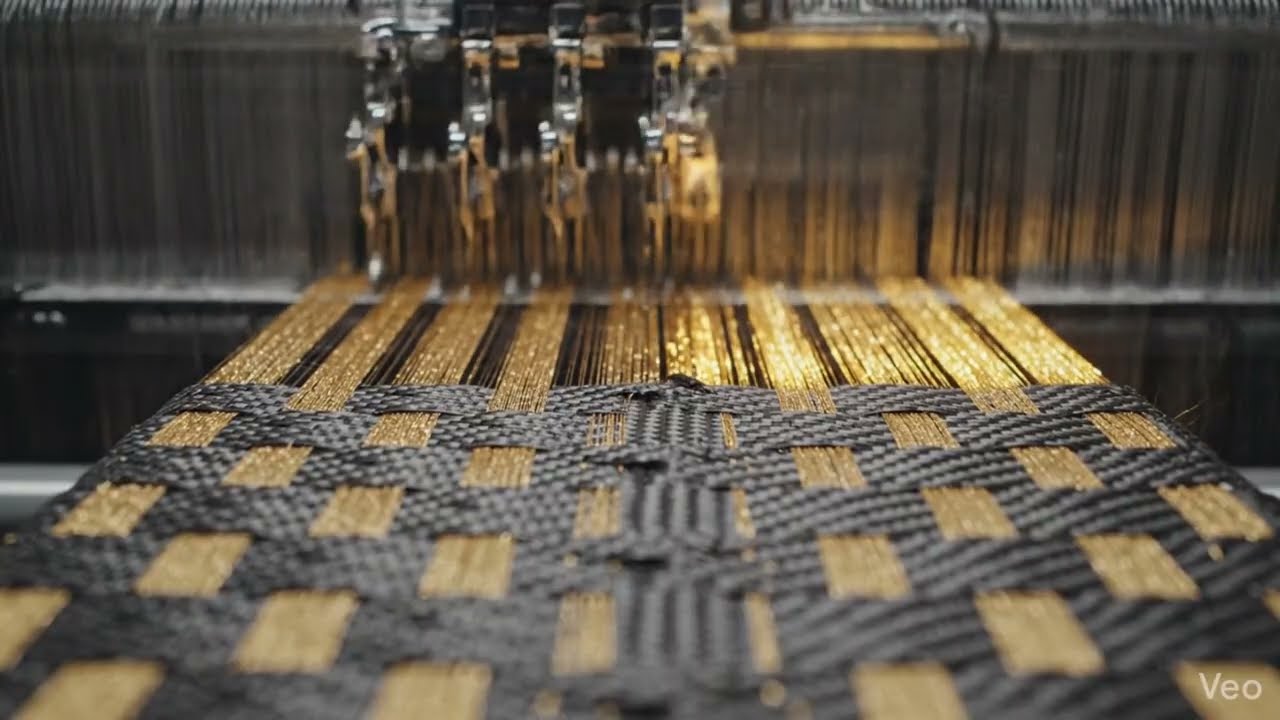 1 HOUR Infinite Carbon Fiber Weave ASMR 🦾 High-Tech Loom 4K | Industrial Flow & Mechanical Zen