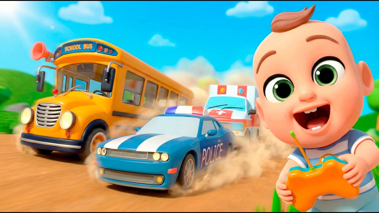 Toy Garage Vehicles Song | Hickory Dickory Dock by Almama