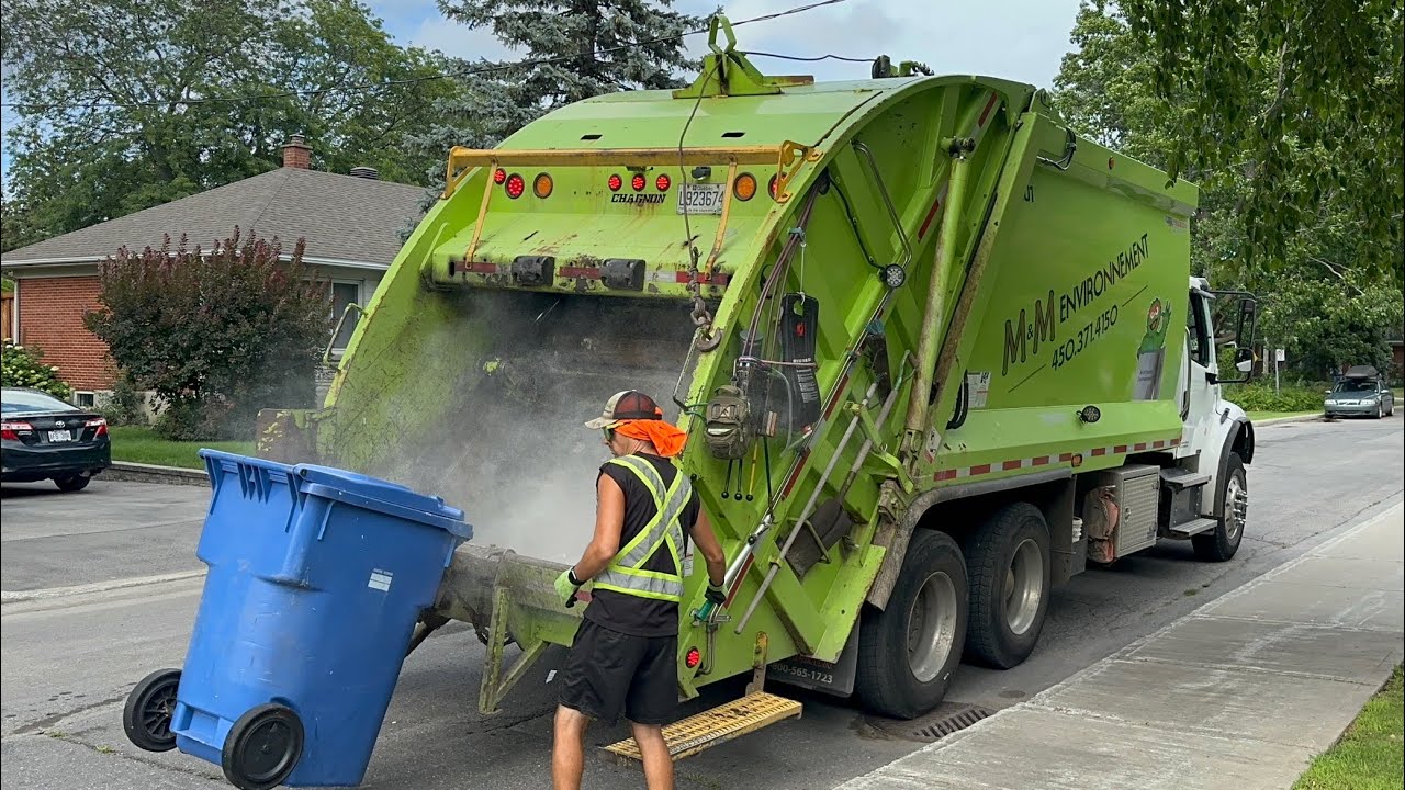 Fast Green Chagnon Sprinter Rear Loader Garbage Truck Packing Recycling