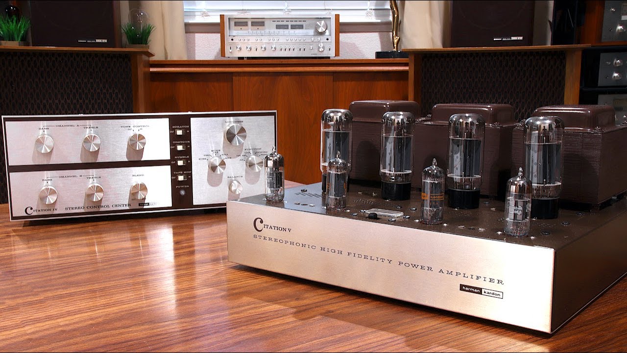 Harman Kardon Citation V, IV, Altec Valencia 846A Speakers, Vintage Stereo Demo - 