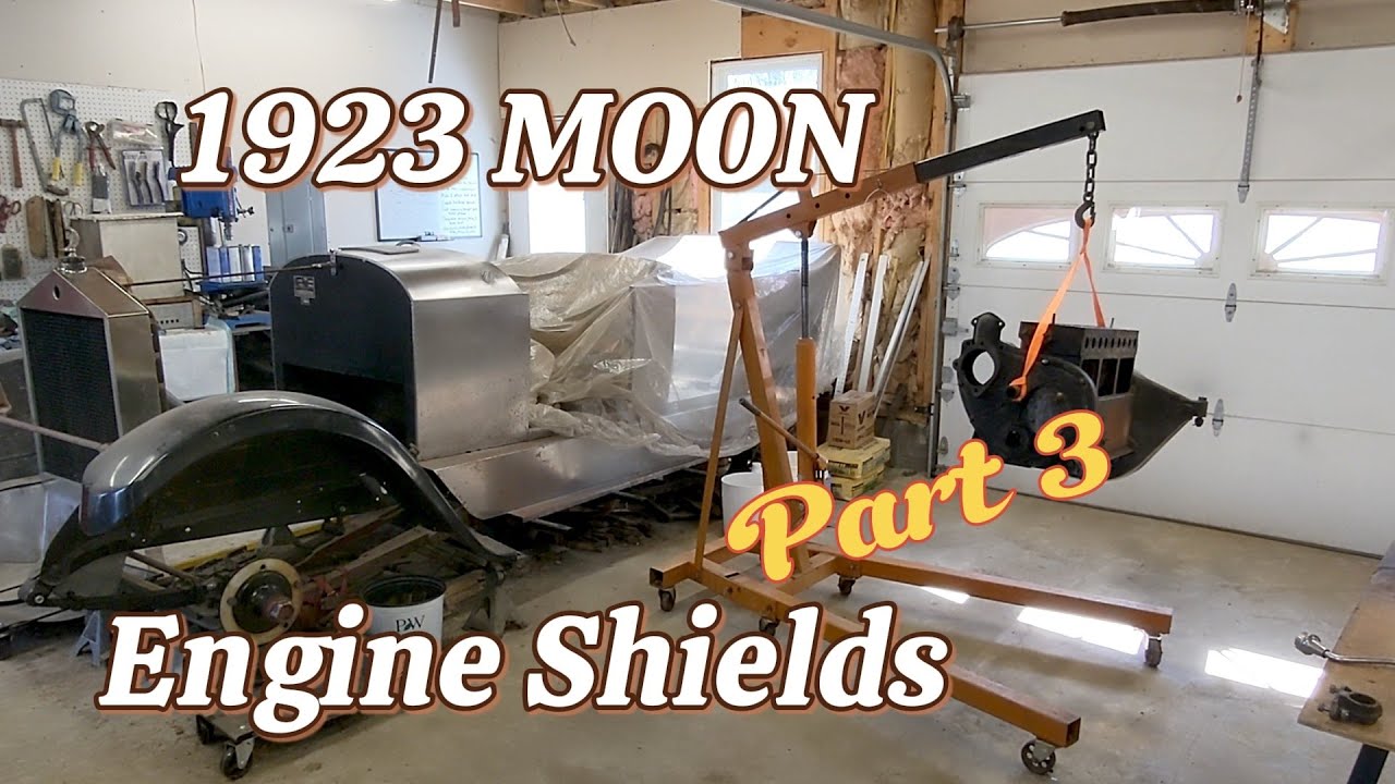 1923 Moon engine shields part 3, paper pattern making