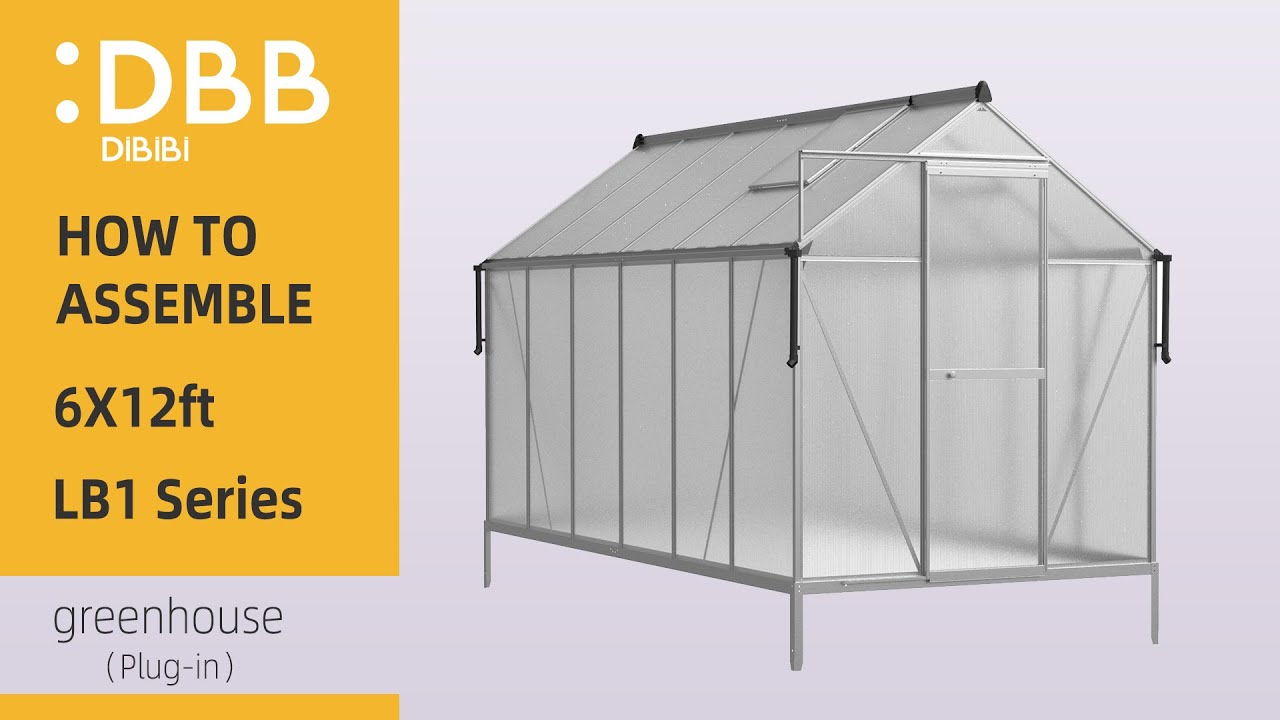DBB DiBiBi 6x12ft greenhouse（Plug in） assembly process display
