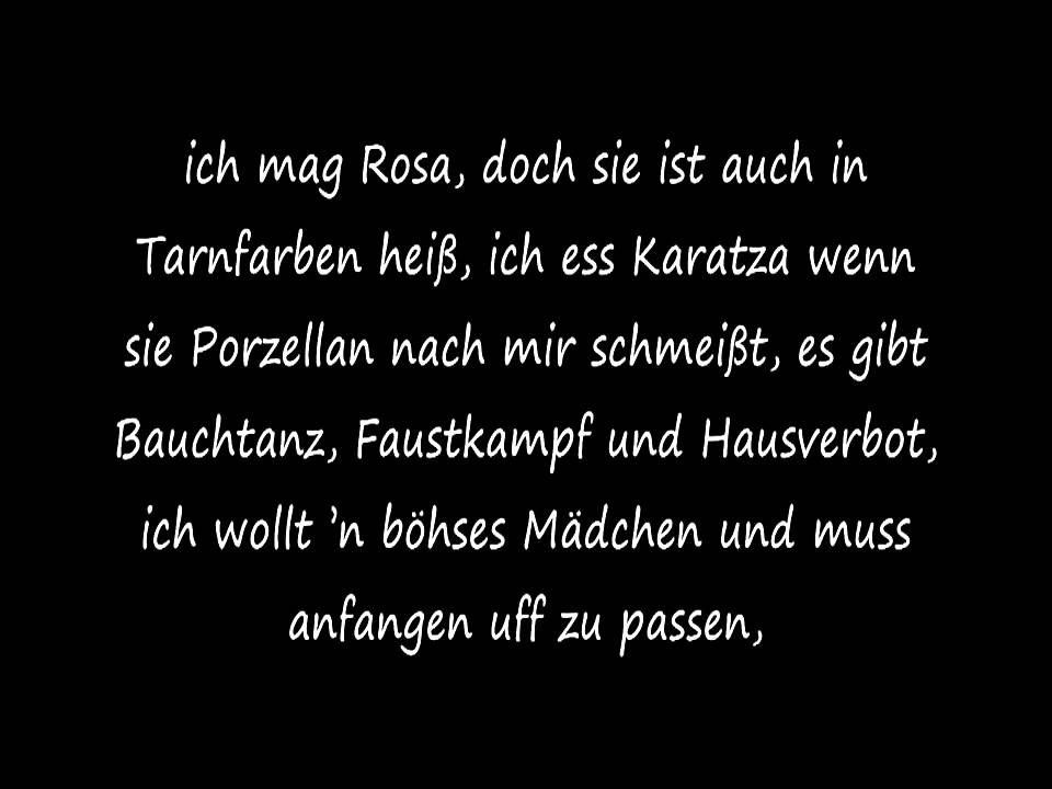 K I Z  - Böses Mädchen (lyrics)