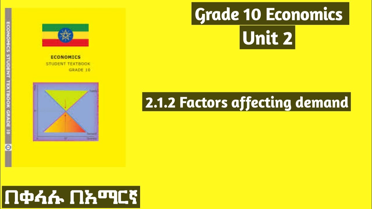 Grade 10 Economics Unit 2: 2.1.2 Factor affecting demand #Grade10 #economics #unit2 