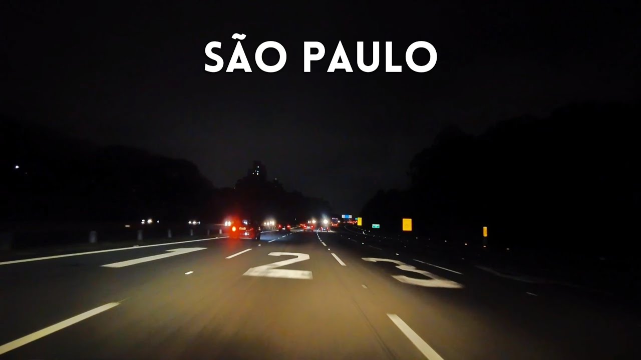 Chegada a Marginal Tietê pela Rodovia dos Bandeirantes em São Paulo