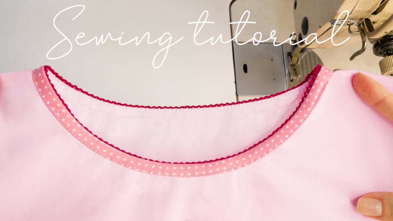 How To Sew Neckline With Bias Tape And Lace Perfectly | Sewing Tutorial