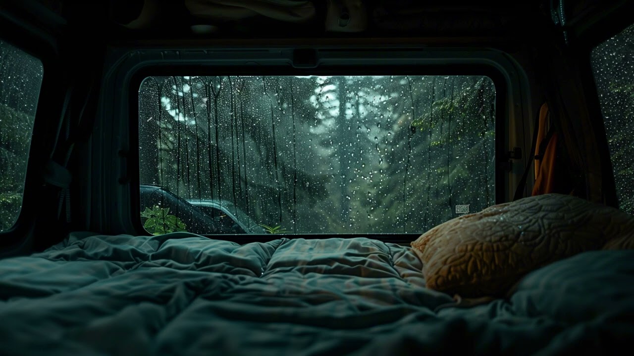 Rain on the Van – Sleeping Sounds with Thunderstorm