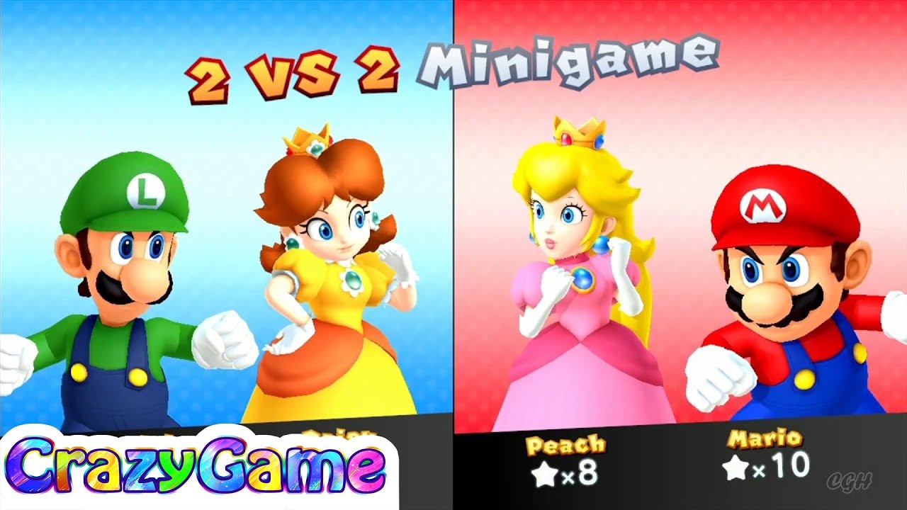 Mario Party 10 Mario Party - Mario vs Peach vs Daisy vs Luigi Gameplay (Chaos Castle)