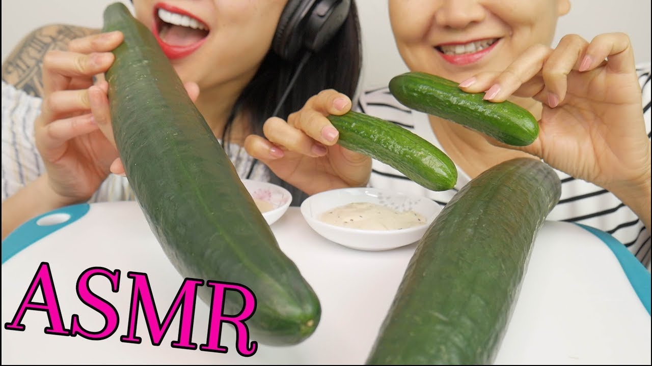 ASMR GIANT Cucumber CHALLENGE EXTREME Eating Sounds | Whispers | Nana Eats + SAS-ASMR